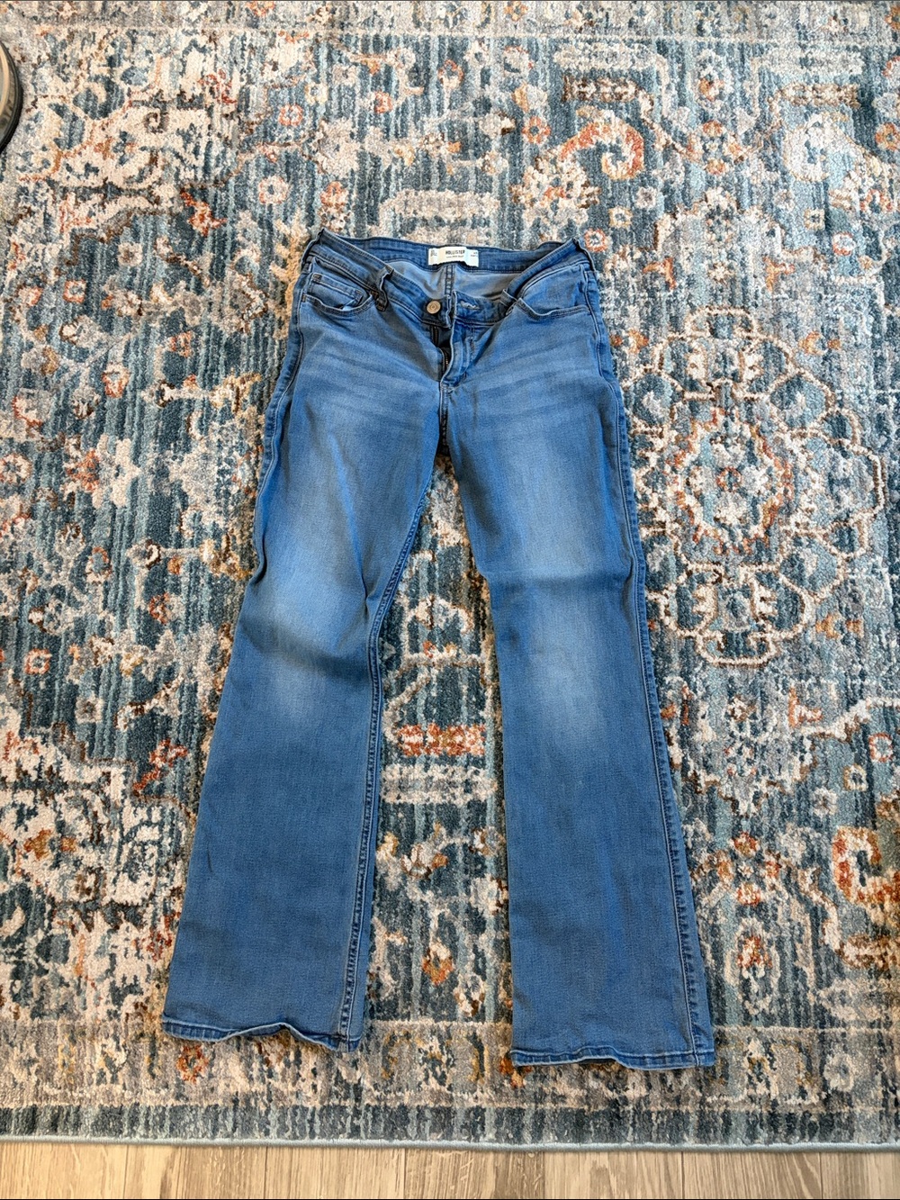Hollister Medium Blue Flare Jeans — Women's Wide Leg